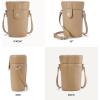imageBOSTANTEN Small Bucket Bags for Women Crossbody Bag Vegan Leather Shoulder Purse with Card SlotsNude