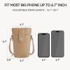 imageBOSTANTEN Small Bucket Bags for Women Crossbody Bag Vegan Leather Shoulder Purse with Card SlotsNude