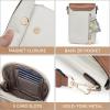 imageBOSTANTEN Small Crossbody Bags for Women Cell Phone Purse Leather Wallet Handbags with Card SlotsA01beige With Brown