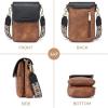 imageBOSTANTEN Small Crossbody Bags for Women Cell Phone Purse Leather Wallet Handbags with Card SlotsA02black With Brown