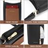 imageBOSTANTEN Small Crossbody Bags for Women Cell Phone Purse Leather Wallet Handbags with Card SlotsB01black With Brown