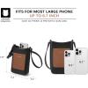 imageBOSTANTEN Small Crossbody Bags for Women Cell Phone Purse Leather Wallet Handbags with Card SlotsB01black With Brown