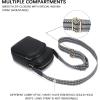 imageBOSTANTEN Small Crossbody Bags for Women Designer Zip Cell Phone Purse Shoulder Handbags Wallet with Card SlotsA01retro Black