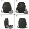 imageBOSTANTEN Small Crossbody Bags for Women Designer Zip Cell Phone Purse Shoulder Handbags Wallet with Card SlotsA01retro Black