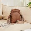 imageBOSTANTEN Small Crossbody Bags for Women Designer Zip Cell Phone Purse Shoulder Handbags Wallet with Card SlotsA02retro Brown