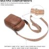imageBOSTANTEN Small Crossbody Bags for Women Designer Zip Cell Phone Purse Shoulder Handbags Wallet with Card SlotsA02retro Brown