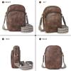 imageBOSTANTEN Small Crossbody Bags for Women Designer Zip Cell Phone Purse Shoulder Handbags Wallet with Card SlotsA03retro Coffee