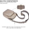 imageBOSTANTEN Small Crossbody Bags for Women Designer Zip Cell Phone Purse Shoulder Handbags Wallet with Card SlotsA04retro Grey