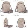 imageBOSTANTEN Small Crossbody Bags for Women Designer Zip Cell Phone Purse Shoulder Handbags Wallet with Card SlotsA04retro Grey