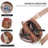 imageBOSTANTEN Small Crossbody Bags for Women Designer Zip Cell Phone Purse Shoulder Handbags Wallet with Card SlotsA05dark Brown