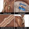 imageBOSTANTEN Small Crossbody Bags for Women Designer Zip Cell Phone Purse Shoulder Handbags Wallet with Card SlotsA05dark Brown