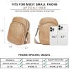 imageBOSTANTEN Small Crossbody Bags for Women Designer Zip Cell Phone Purse Shoulder Handbags Wallet with Card SlotsA07camel Brown