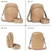 imageBOSTANTEN Small Crossbody Bags for Women Designer Zip Cell Phone Purse Shoulder Handbags Wallet with Card SlotsA07camel Brown