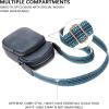 imageBOSTANTEN Small Crossbody Bags for Women Designer Zip Cell Phone Purse Shoulder Handbags Wallet with Card SlotsA08navy Blue