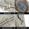 imageBOSTANTEN Small Crossbody Bags for Women Designer Zip Cell Phone Purse Shoulder Handbags Wallet with Card SlotsA09grey