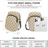 imageBOSTANTEN Small Crossbody Bags for Women Designer Zip Cell Phone Purse Shoulder Handbags Wallet with Card SlotsC01signature Beige