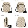 imageBOSTANTEN Small Crossbody Bags for Women Designer Zip Cell Phone Purse Shoulder Handbags Wallet with Card SlotsC01signature Beige