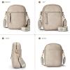 imageBOSTANTEN Small Crossbody Bags for Women Designer Zip Cell Phone Purse Shoulder Handbags Wallet with Card SlotsLgrey