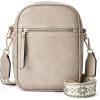 imageBOSTANTEN Small Crossbody Bags for Women Designer Zip Cell Phone Purse Shoulder Handbags Wallet with Card SlotsLgrey