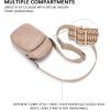 imageBOSTANTEN Small Crossbody Bags for Women Designer Zip Cell Phone Purse Shoulder Handbags Wallet with Card SlotsPale Brown
