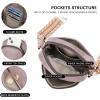 imageBOSTANTEN Small Crossbody Bags for Women Designer Zip Cell Phone Purse Shoulder Handbags Wallet with Card SlotsPurple