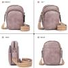 imageBOSTANTEN Small Crossbody Bags for Women Designer Zip Cell Phone Purse Shoulder Handbags Wallet with Card SlotsPurple