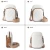 imageBOSTANTEN Small Crossbody Bags for Women Designer Zip Cell Phone Purse Shoulder Handbags Wallet with Card SlotsQuilted White