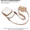 imageBOSTANTEN Small Crossbody Bags for Women Designer Zip Cell Phone Purse Shoulder Handbags Wallet with Card SlotsQuilted White