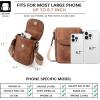 imageBOSTANTEN Small Crossbody Bags for Women Trendy Leather Phone Wallet Purses Handbags Adjustable Guitar StrapA1 Retro Brown