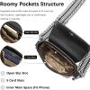 imageBOSTANTEN Small Crossbody Bags for Women Trendy Leather Phone Wallet Purses Handbags Adjustable Guitar StrapA2classic Black
