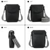 imageBOSTANTEN Small Crossbody Bags for Women Trendy Leather Phone Wallet Purses Handbags Adjustable Guitar StrapA2classic Black