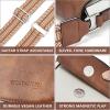 imageBOSTANTEN Small Crossbody Bags for Women Trendy Leather Phone Wallet Purses Handbags Adjustable Guitar StrapA3beige Brown