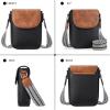 imageBOSTANTEN Small Crossbody Bags for Women Trendy Leather Phone Wallet Purses Handbags Adjustable Guitar StrapA4black Brown
