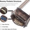 imageBOSTANTEN Small Crossbody Bags for Women Trendy Leather Phone Wallet Purses Handbags Adjustable Guitar StrapA5coffee