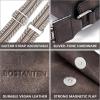 imageBOSTANTEN Small Crossbody Bags for Women Trendy Leather Phone Wallet Purses Handbags Adjustable Guitar StrapA5coffee