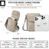 imageBOSTANTEN Small Crossbody Bags for Women Trendy Leather Phone Wallet Purses Handbags Adjustable Guitar StrapA5retro Grey