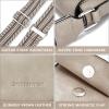 imageBOSTANTEN Small Crossbody Bags for Women Trendy Leather Phone Wallet Purses Handbags Adjustable Guitar StrapA5retro Grey