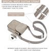 imageBOSTANTEN Small Crossbody Bags for Women Trendy Leather Phone Wallet Purses Handbags Adjustable Guitar StrapA5retro Grey