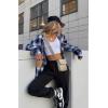 imageBOSTANTEN Small Crossbody Bags for Women Trendy Leather Phone Wallet Purses Handbags Adjustable Guitar StrapA5retro Grey