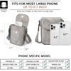 imageBOSTANTEN Small Crossbody Bags for Women Trendy Leather Phone Wallet Purses Handbags Adjustable Guitar StrapA6grey