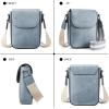 imageBOSTANTEN Small Crossbody Bags for Women Trendy Leather Phone Wallet Purses Handbags Adjustable Guitar StrapA8light Blue
