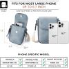 imageBOSTANTEN Small Crossbody Bags for Women Trendy Leather Phone Wallet Purses Handbags Adjustable Guitar StrapA8light Blue