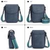 imageBOSTANTEN Small Crossbody Bags for Women Trendy Leather Phone Wallet Purses Handbags Adjustable Guitar StrapA9navy Blue