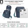 imageBOSTANTEN Small Crossbody Bags for Women Trendy Leather Phone Wallet Purses Handbags Adjustable Guitar StrapA9navy Blue
