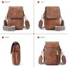 imageBOSTANTEN Small Crossbody Bags for Women Trendy Leather Phone Wallet Purses Handbags Adjustable Guitar StrapD01brown