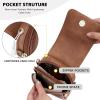 imageBOSTANTEN Small Crossbody Bags for Women Trendy Leather Phone Wallet Purses Handbags Adjustable Guitar StrapD01brown