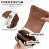 imageBOSTANTEN Small Crossbody Bags for Women Trendy Leather Phone Wallet Purses Handbags Adjustable Guitar StrapD02brown With Beige