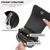 imageBOSTANTEN Small Crossbody Bags for Women Trendy Leather Phone Wallet Purses Handbags Adjustable Guitar StrapD03black