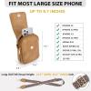 imageBOSTANTEN Small Crossbody Bags for Women Trendy Leather Phone Wallet Purses Handbags Adjustable Guitar StrapD05tan
