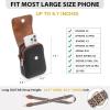 imageBOSTANTEN Small Crossbody Bags for Women Trendy Leather Phone Wallet Purses Handbags Adjustable Guitar StrapD06black With Brown